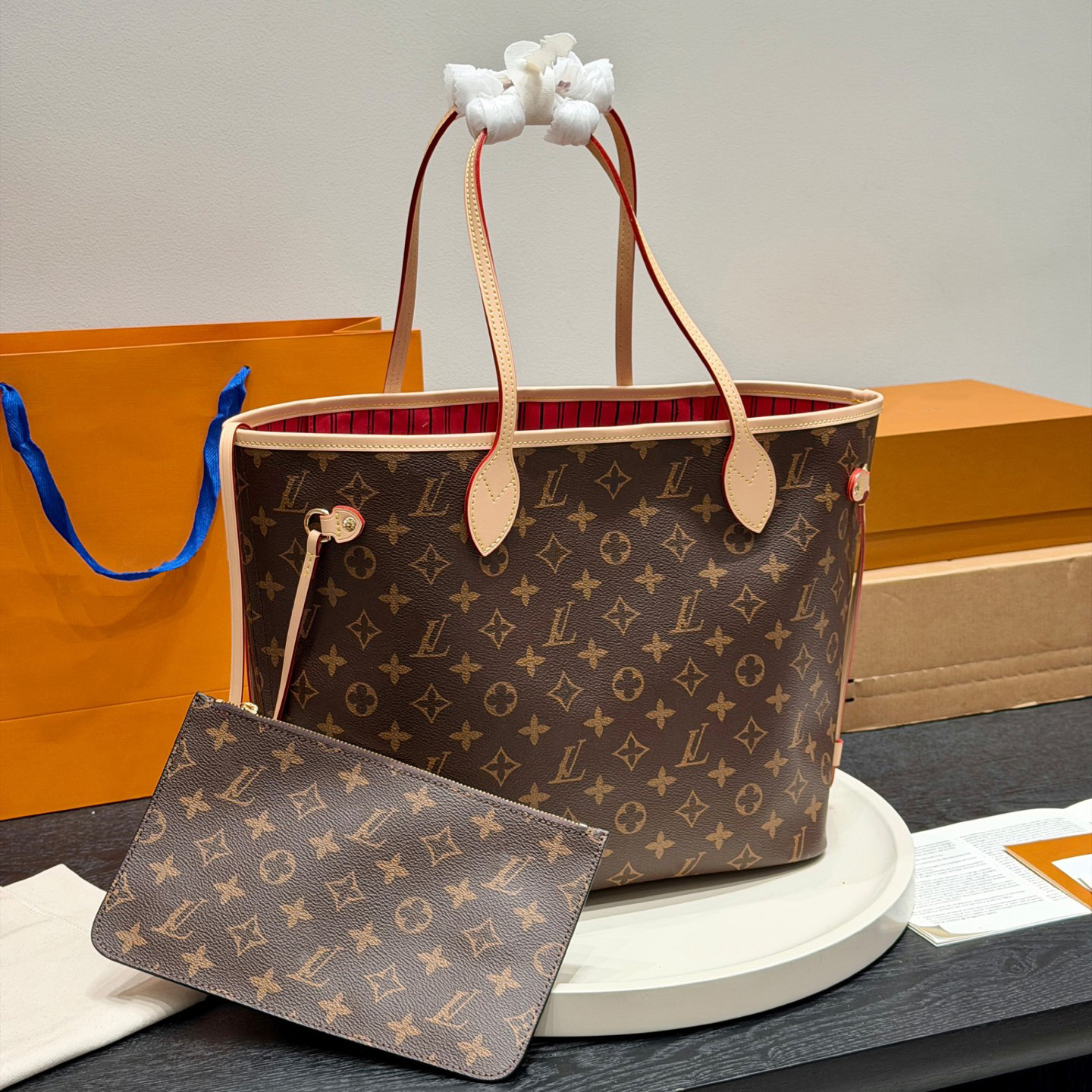 Designer Bag Tote Bag woman large Handbags leather shopping purse Women high quality Luxury Classic Flower Checked Shoulder bag MM size handbags travel bag