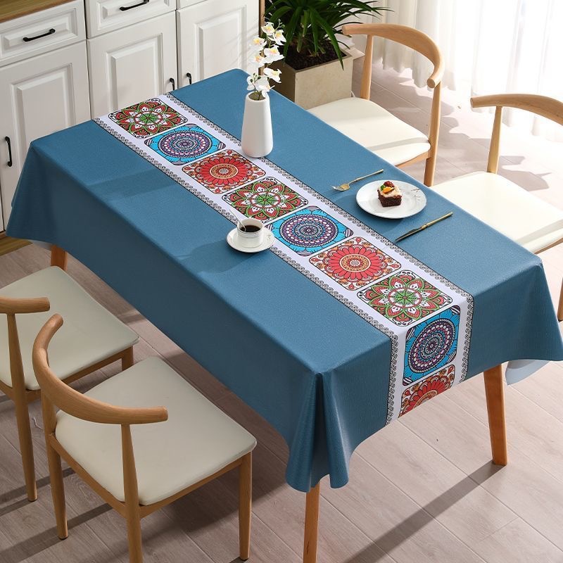 YL-38513 Nordic style tablecloth, waterproof, oil-proof, heat-resistant, wash-free, high-quality coffee table cloth, conference table cloth, placemat.