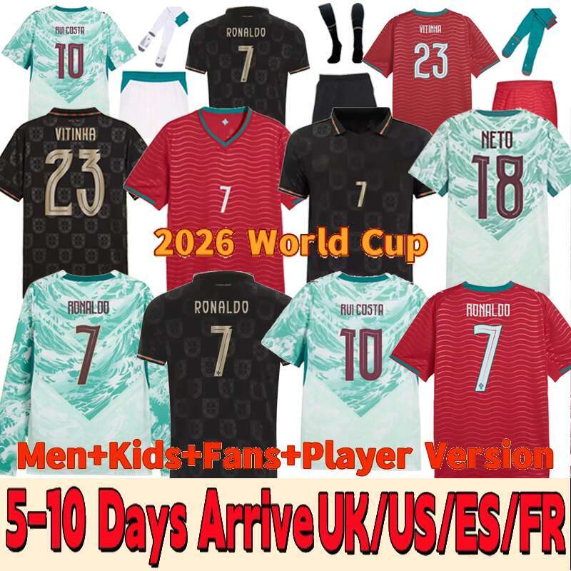 portugal World Cup 2026 Ronaldo B. Fernandes JOAO Bernardo FELIX Portugal jersey RUBEN NEVES Portuguese football shirt BRUNO FERNANDES kits kids