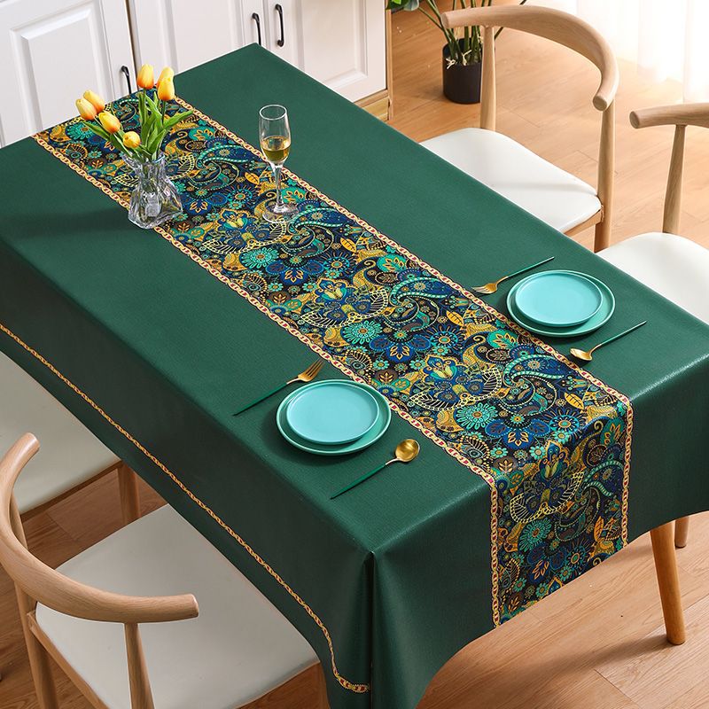 YL-38513 Nordic style tablecloth, waterproof, oil-proof, heat-resistant, wash-free, high-quality coffee table cloth, conference table cloth, placemat.