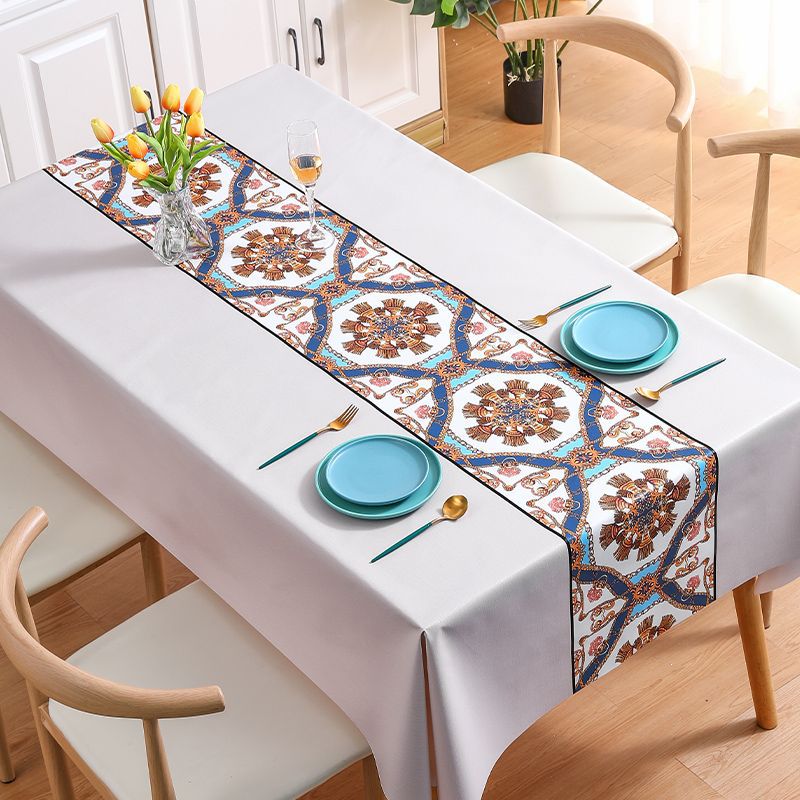 YL-38513 Nordic style tablecloth, waterproof, oil-proof, heat-resistant, wash-free, high-quality coffee table cloth, conference table cloth, placemat.