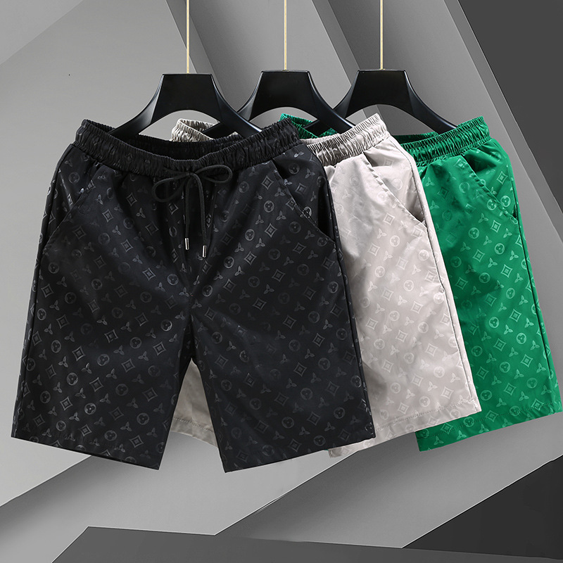 2026 Designer's New Summer Luxury Ice Silk Shorts - Outdoor Printed Fashion Casual Quick-dry Loose-fitting Sports Men's And Women's Bea