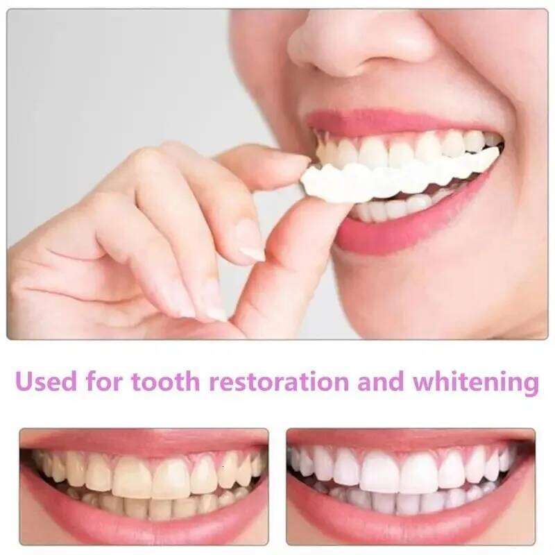 1 Pair SnapOn Veneers For Men And Women Cover The Teeth Fake Tooth Instant Confidence Smile Temporary Hygiene Tools