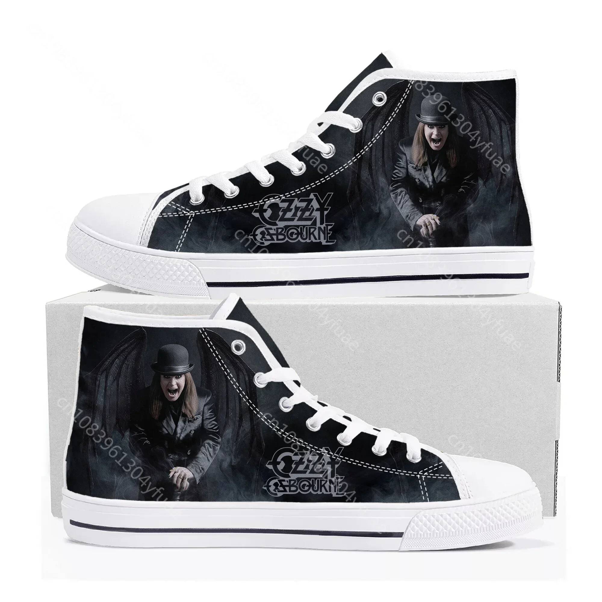 Ozzy Rock Singer Osbourne High Top High Quality Sneakers Mens Womens Teenager Canvas Sneaker Casual Couple Shoes Custom Shoes