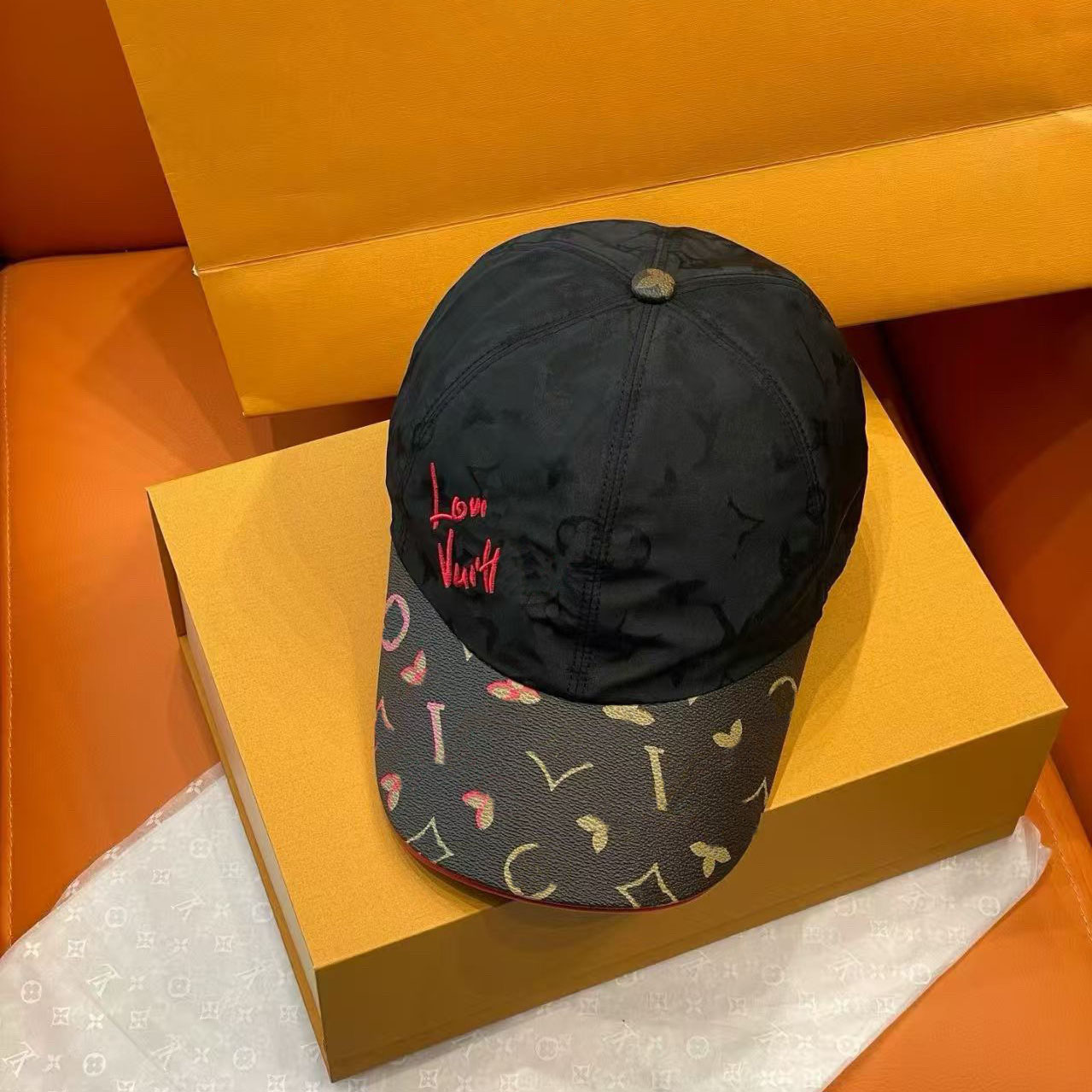 designer cap women Side Embroidered Label Splicing baseball caps Male and female duckbill hat Classic casual sun shading simple solid color versatile