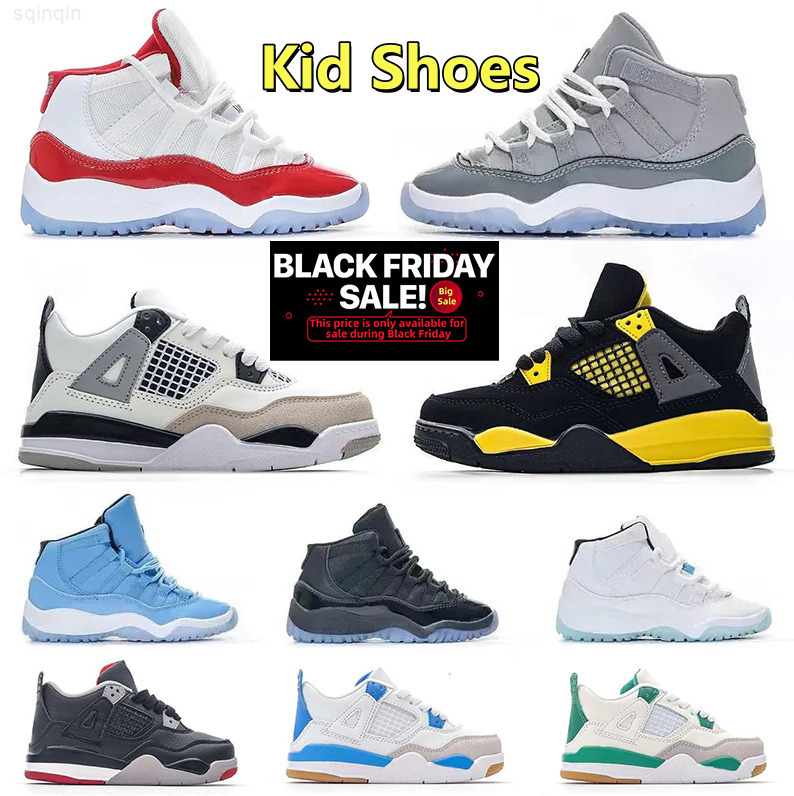 Designer Kids Shoes Basketball Shoes Red Black cats Toddler Sneakers Shoes Cool Grey University Blue Bred Boys Girls kids Shoes Designer Athletic Outd