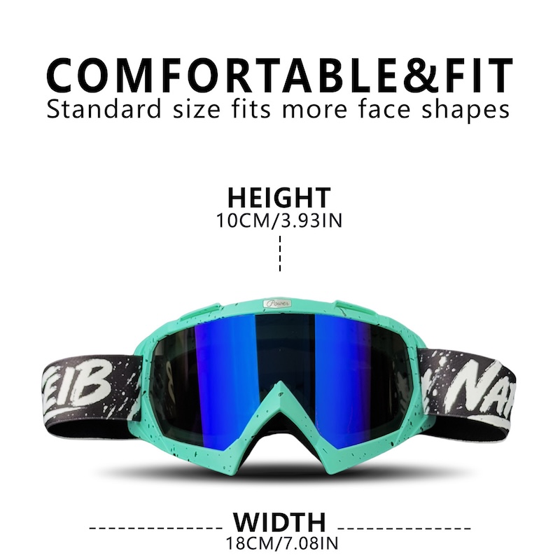 Newest Motorcycle Goggles For Men Motocross Sunglasses Safety Protective MX Helmet for Off-Road Riding Skiing Sport Compatible for ATV DH MTB