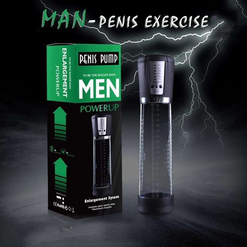 Enlarger Pump, with 6 Suction Strengths, Suitable for Longer, Larger, and Stronger erections in Men, Electric Penile Vacuum Pump Male Sex Toy