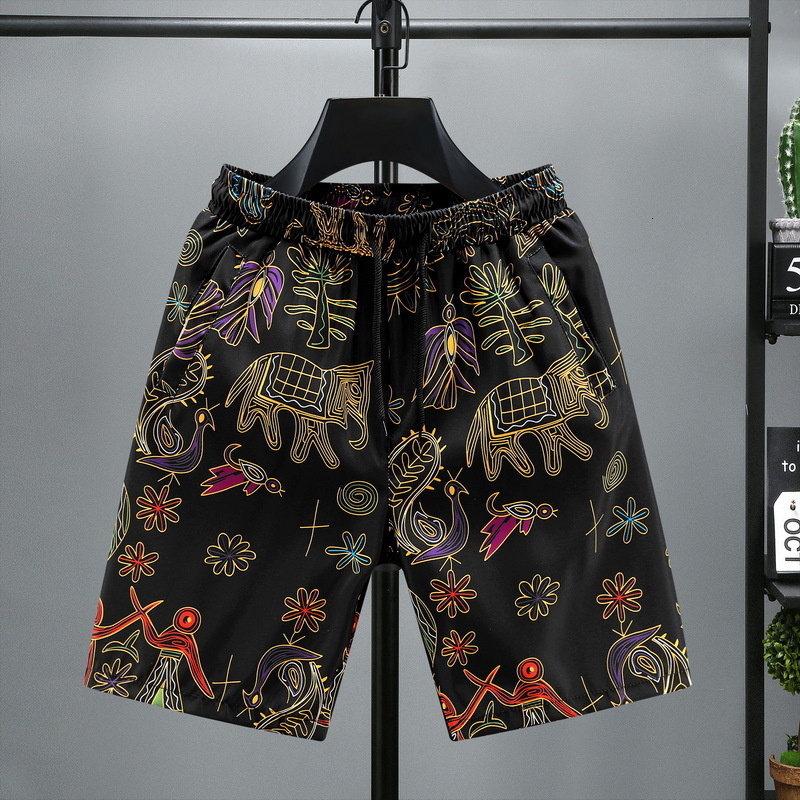 Designer Summer Outdoor Casual Shorts For Men - Fine Silk Quick-drying Trendy Original Five-piece Pants - Beach Pants - Half-pants - Mid-pants - Light