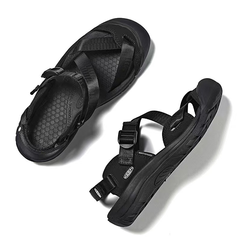 Free shipping keenshoes Outdoor Leisure Camping Trail Hiking Shoes Men's and Women's Casual Sandals Warm black plain