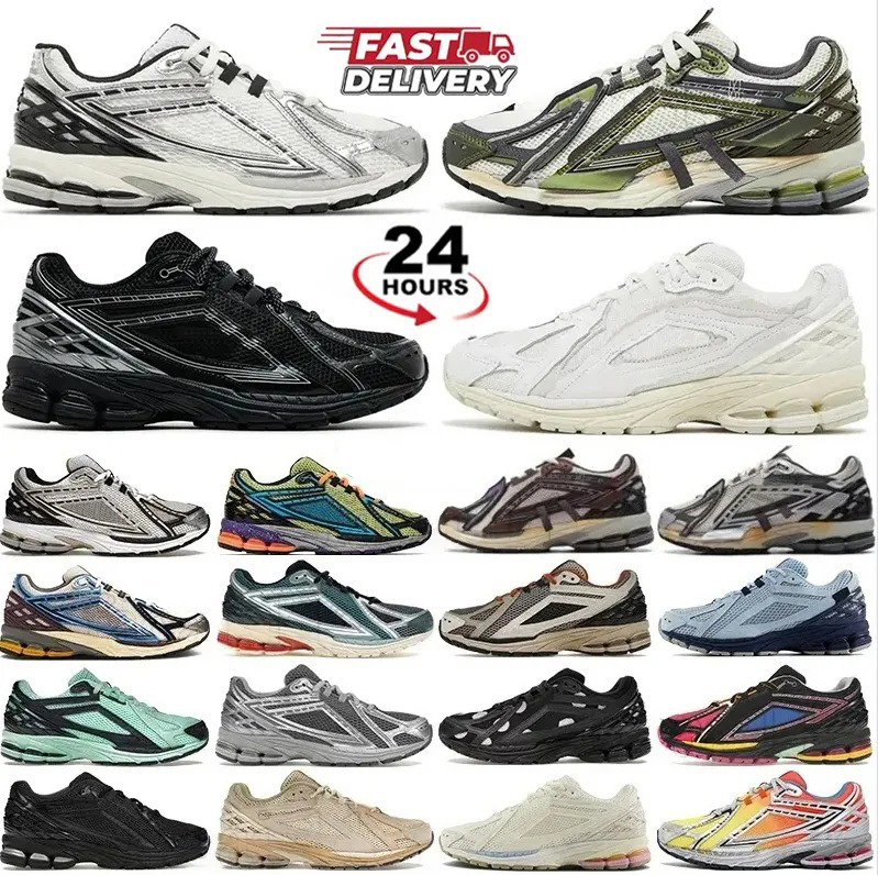 Designer Running Shoes 1906r Protection Pack Mens Sneakers Silver Black White Metallic Gold Leather Top Quality Womens Trainers size 36-47