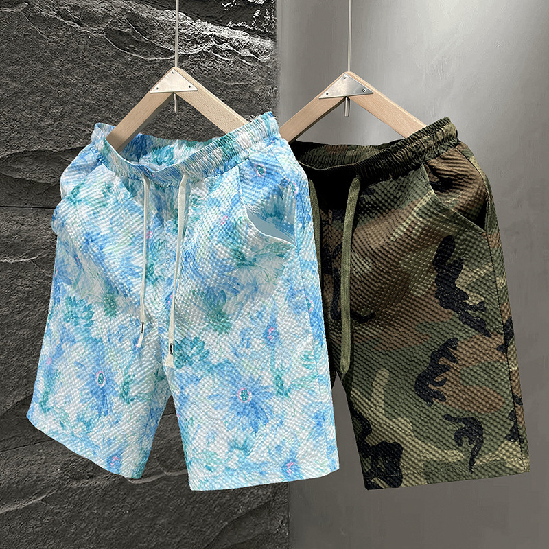 2026 Summer Designer Bubble Weave Shorts For Men - Fashionable Casual Loose-fitting, Breathable Five-piece Shorts Trendy And Versatile Quick-drying Be