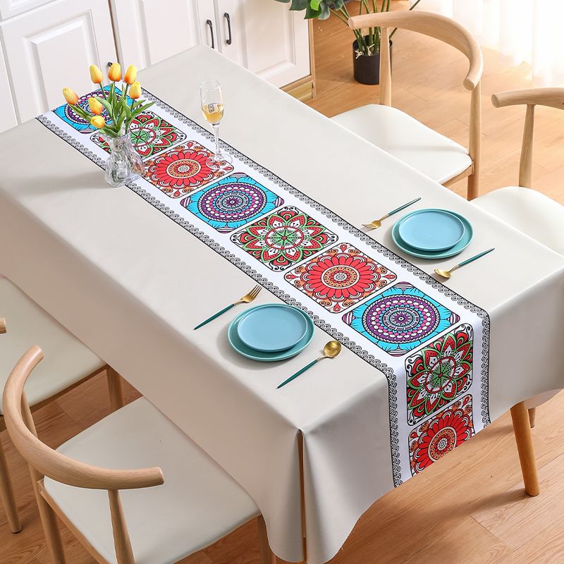 YL-38513 Nordic style tablecloth, waterproof, oil-proof, heat-resistant, wash-free, high-quality coffee table cloth, conference table cloth, placemat.