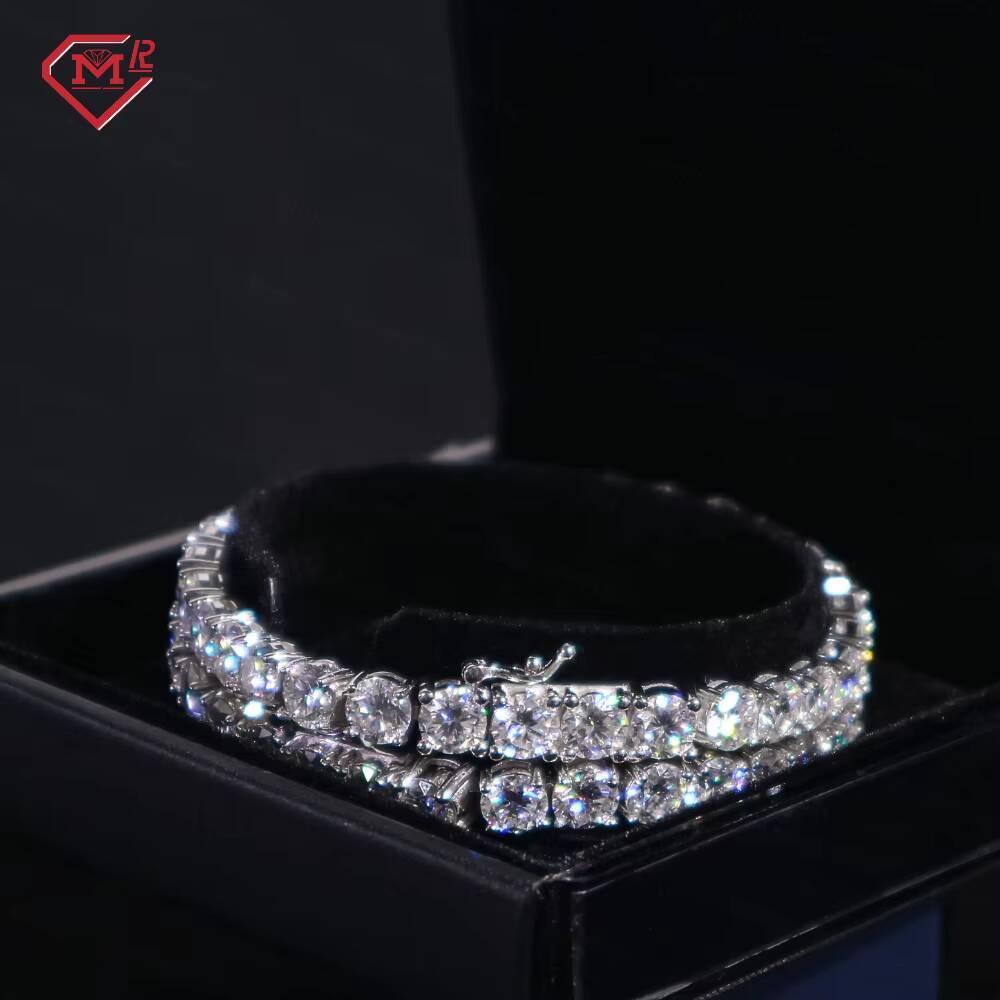 Local Stock 3mm 4mm 5mm 6mm Tennis Bracelet 925 Silver Iced Out Men Women Moissanite Bracelets