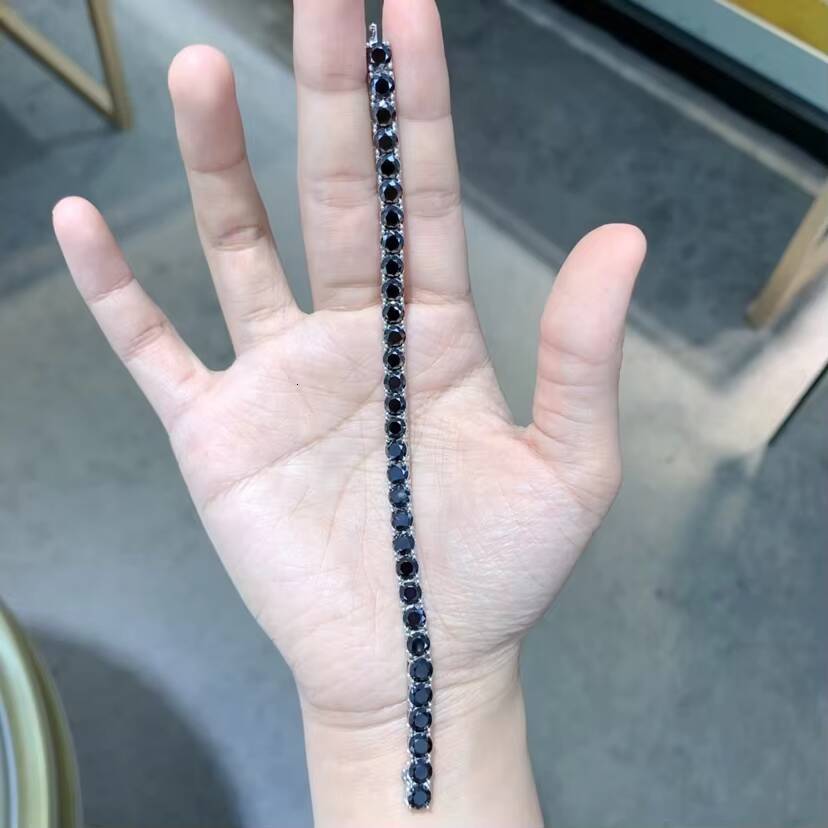 Ruizuan Hiphop Moissanite Diamond Tennis Bracelet 5mm 4mm Jewelry for Men Fashionable Hip Hop Style
