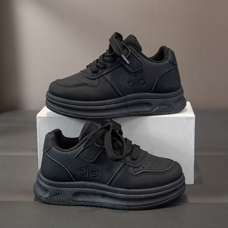 Children's shoes, children's white shoes, classic versatile board shoes, campus shoes, performance shoes, casual shoes, black and white Velc