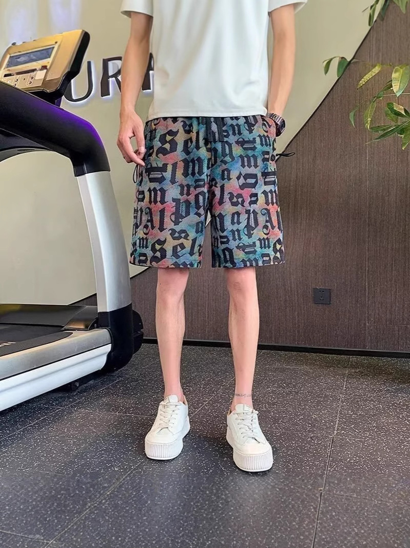 Designer's New Summer Fashionable Versatile Shorts With Beach Floral And Letter Print Trendy Outdoor Casual Five-pocket Pants For Men Slim-fit Be