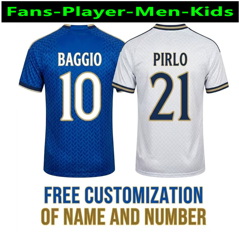 2026 Italy World Cup Soccer Jersey CHIESA BARELLA Free Custom Name Number Men Kids Kit Maillot de Foot 26 27 Italy Football Shirt Home Blue Away White