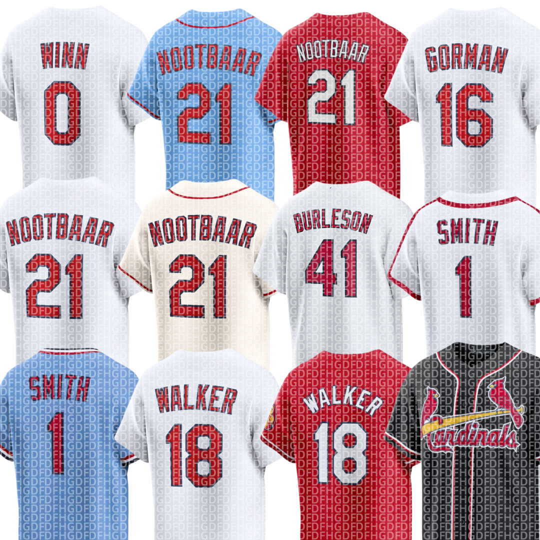 Cardinals Baseball Jersey Yadier Molina Masyn Winn Lars Nootbaar Jordan Walker Nolan Gorman Alec Burleson Jose Fermin JJ Wetherholt Victor Scott II Ivan Herrera