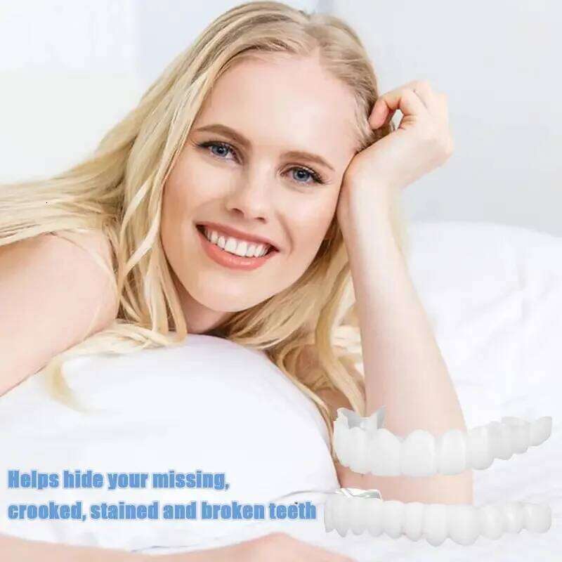 1 Pair SnapOn Veneers For Men And Women Cover The Teeth Fake Tooth Instant Confidence Smile Temporary Hygiene Tools