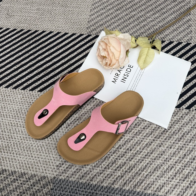 Women's Sandals Flip Flops Colorful Buckle Casual Beach Sandals European and American flip-flops slippers