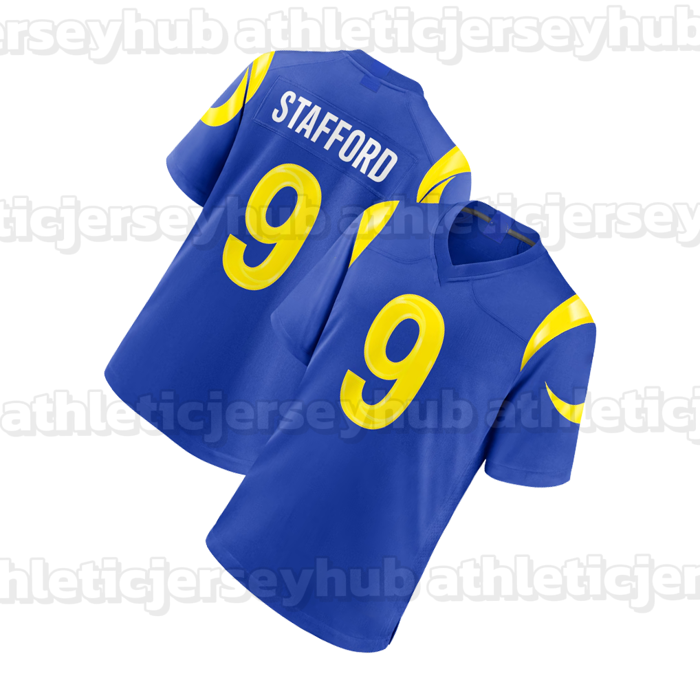 9 Matthew Stafford 2026 Football Jersey Kyren Williams Aaron Donald Puka Nacua Adams Jaylen McCollough Bennett IV custom