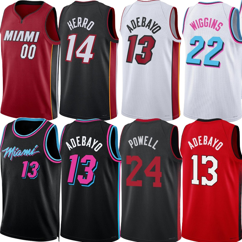 miami heats jersey Basketball Jerseys Bam Adebayo Andrew Wiggins Tyler Herro Norman Powell Jaime Jaquez jr. Simone Fontecchio Dwyane Wade James City Jersey