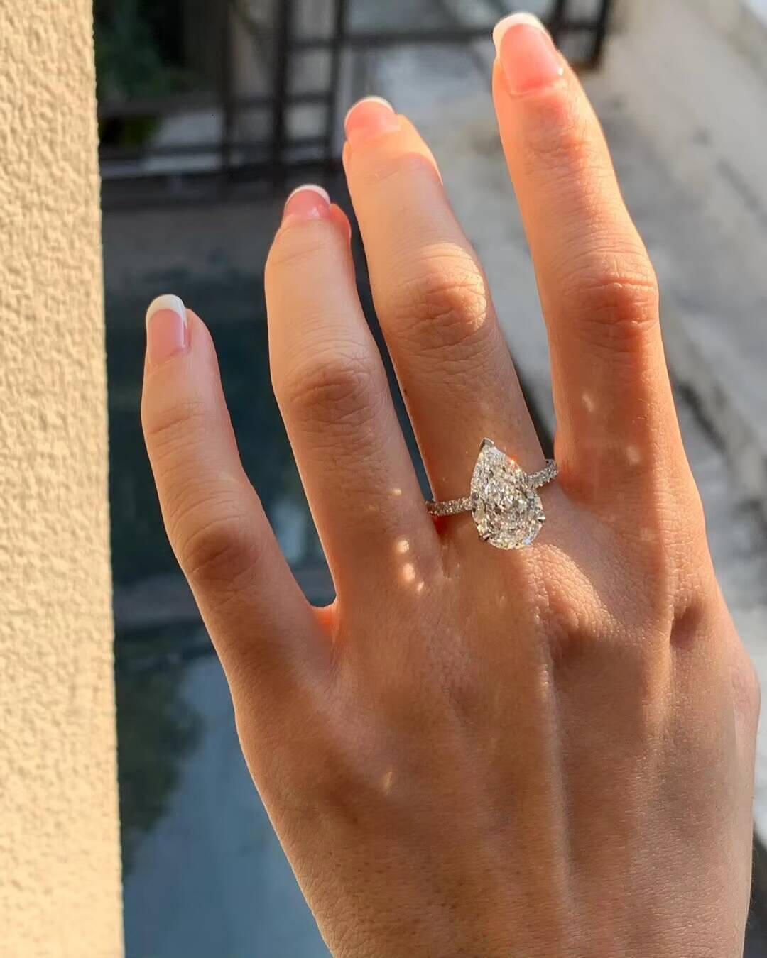 925 Silver With Pear Cut Original Moissanite Diamond Halo Ring for Wedding Engagement or Party Gift Charm Jewelry For Lovers - view 4