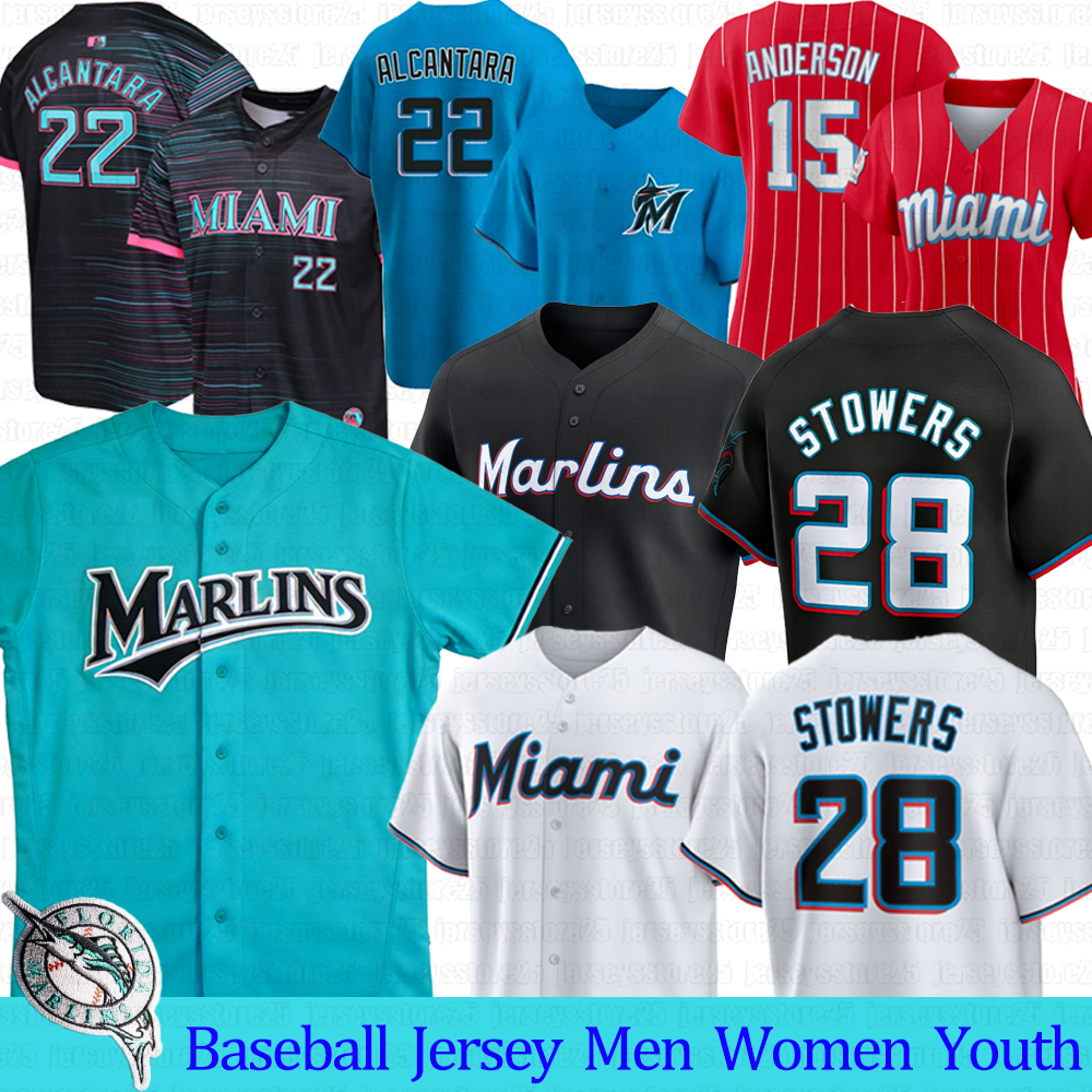 Marlins Baseball Jersey 2026 Sandy Alcantara Miamis Marlin Kyle Jersey Stowers Otto Lopez Connor Norby Eury Perez Xavier Edwards Brian Anderson Luis Arraez Jerseys