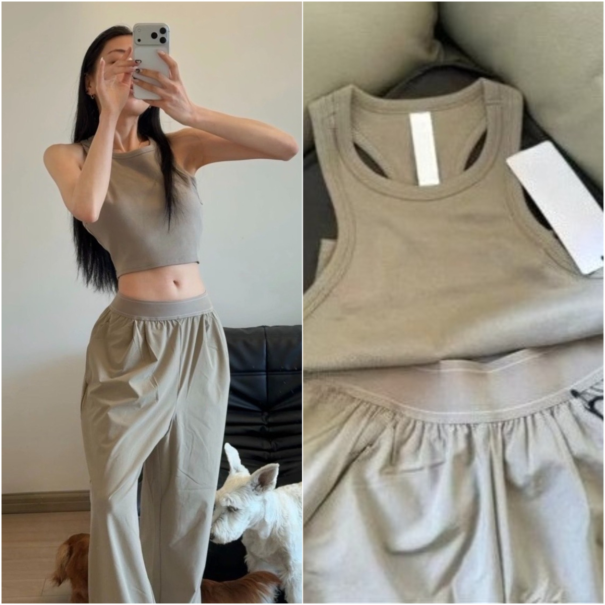 Designer Gravel Top Shorts Women Skirts Gym Yoga Running Shorts Set Double Layer Prevent Exposure Pant Set Clothes Set Jogging Full Length Suit Up Brown Trousers