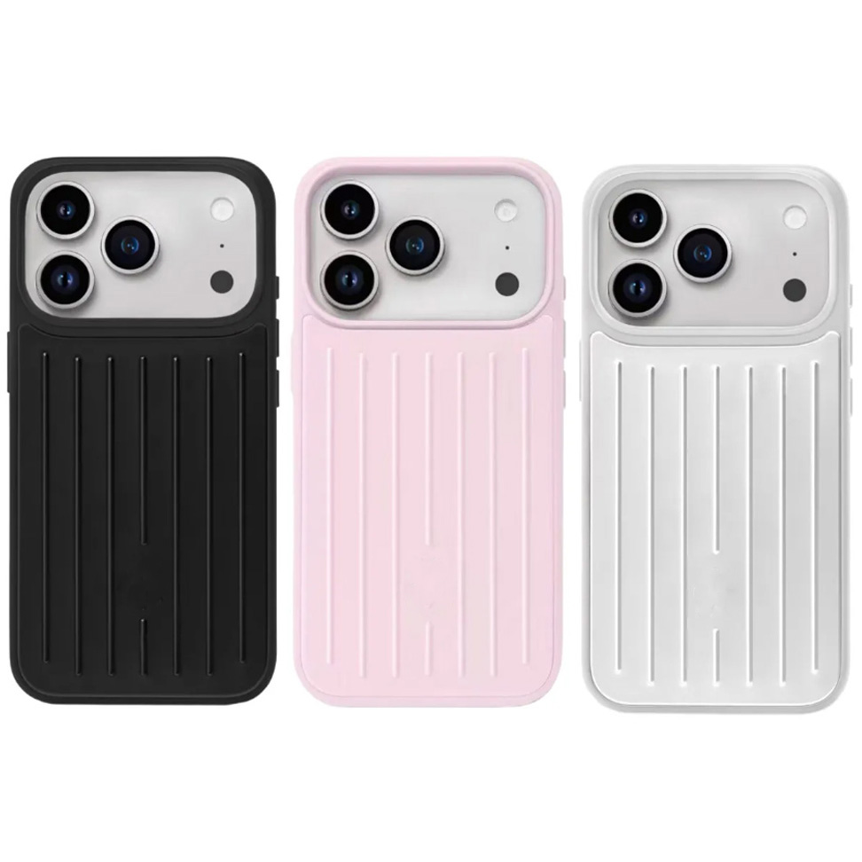 luxury Phone case Ballet Pink Suitcase Luggages Designer iPhone Case for iPhone 17 Pro Max 16 15 14 13 Aluminum Alloy and Polycarbonate MagSafe Phone Cases with box