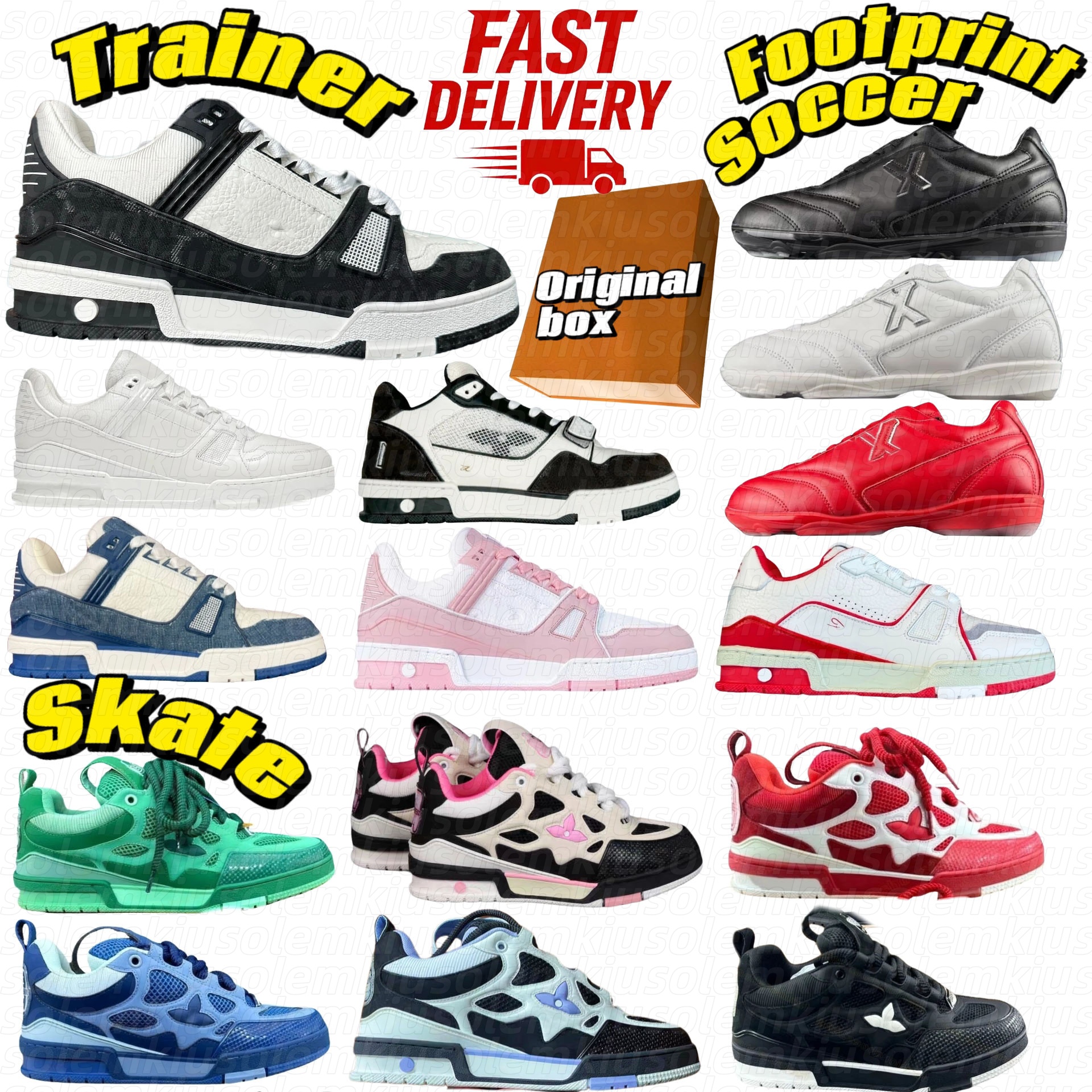 Top trainers skate original designer shoes lvs shoes Louis vuittonn high-quality comfortable sports mens women casual shoe daily walking gym travel shoes size 36-45