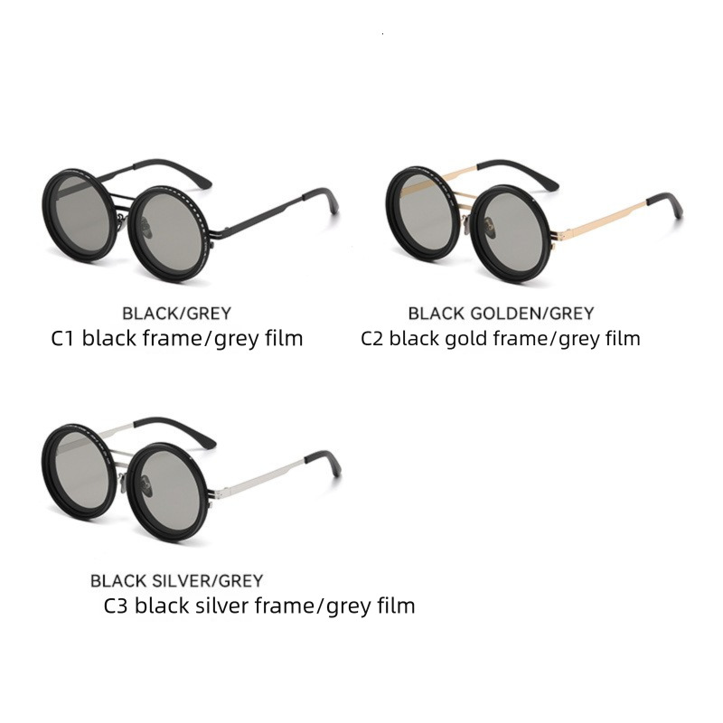 ND Level 9 Adjustable Dimming Designer Sunglasses Stepless Rotating Filter Outdoor Retro Personalized Polarized Sunglasses Steampunk Style Glasses