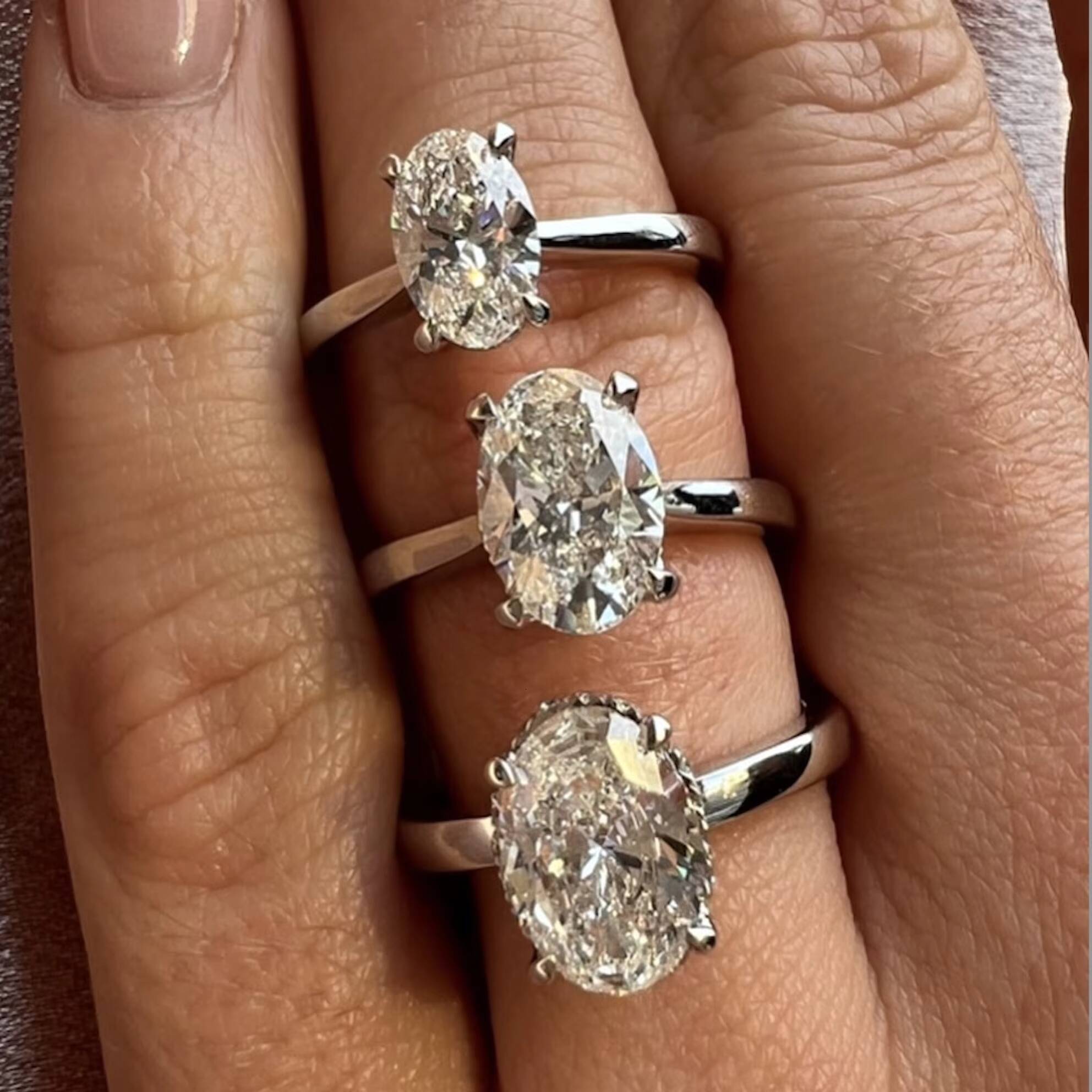 Classic Lab Grown Diamond Ring Solid Real 14K Gold Custom Lab Diamond IGI Certificate Wedding Engagement Ring