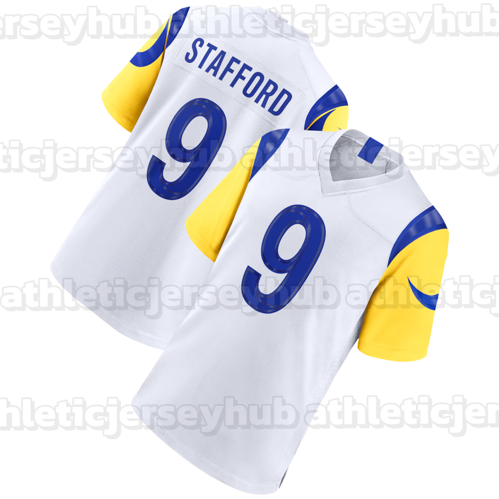 9 Matthew Stafford 2026 Football Jersey Kyren Williams Aaron Donald Puka Nacua Adams Jaylen McCollough Bennett IV custom