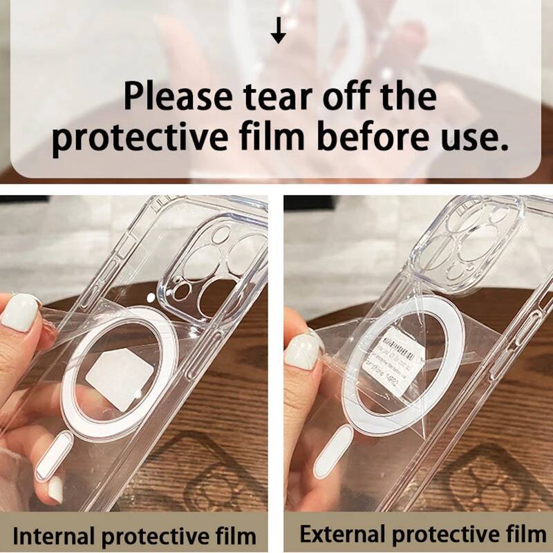 Magnetic Wireless Charger Magsafe Transparent Case For iPhone 17 11 12 13 14 15 16 Pro Max Plus Shockproof Soft Bumper Cover ddmythur