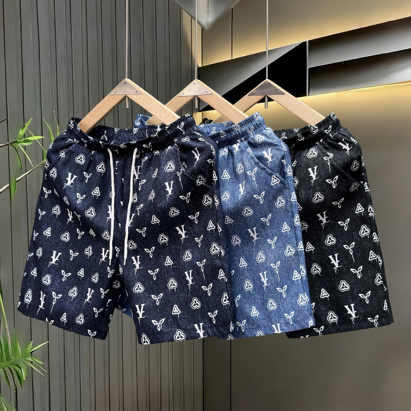 2026 Designer's New Men Five-piece Shorts - Summer Trendy Shorts For Men - Printed American Straight Pants - Thin Style - Quick-drying - Loose-fi