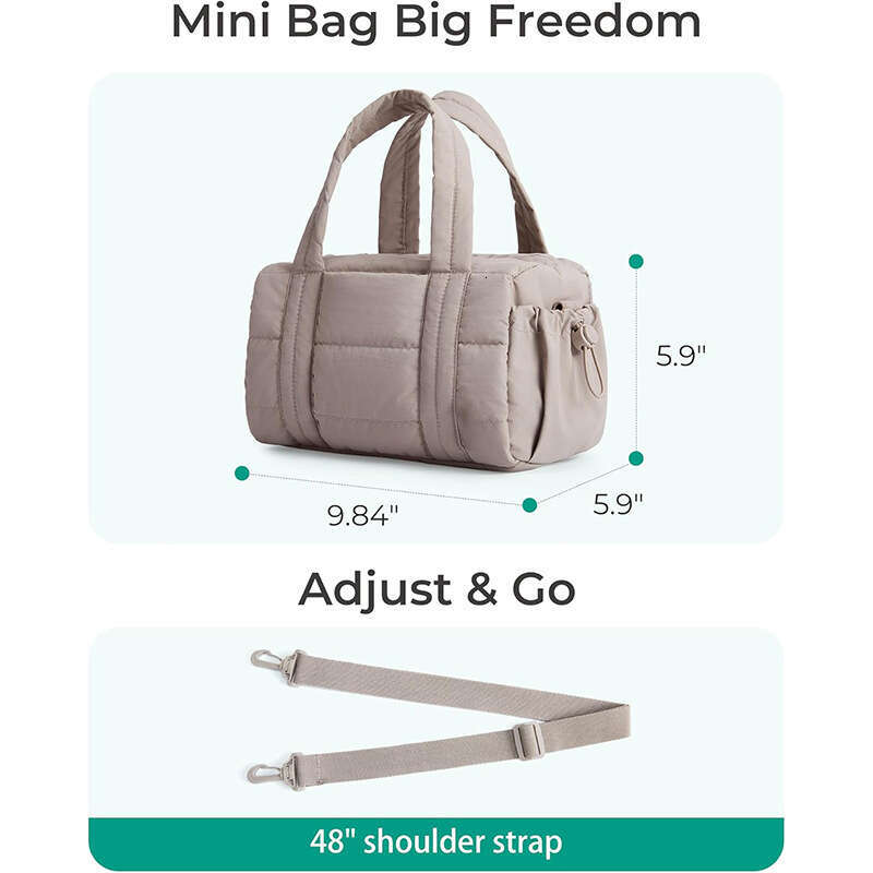 2026 New Large Capacity Women Handbag Lightweight Simple Casual Tote Bag Outdoor Sports Yoga Bag Quilted Shoulder Crossbody Bag SENYY