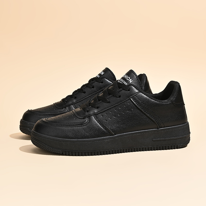 Hot selling minimalist white lace up casual low top flat sports shoes