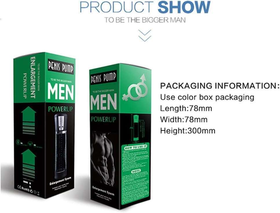 Enlarger Pump, with 6 Suction Strengths, Suitable for Longer, Larger, and Stronger erections in Men, Electric Penile Vacuum Pump Male Sex Toy