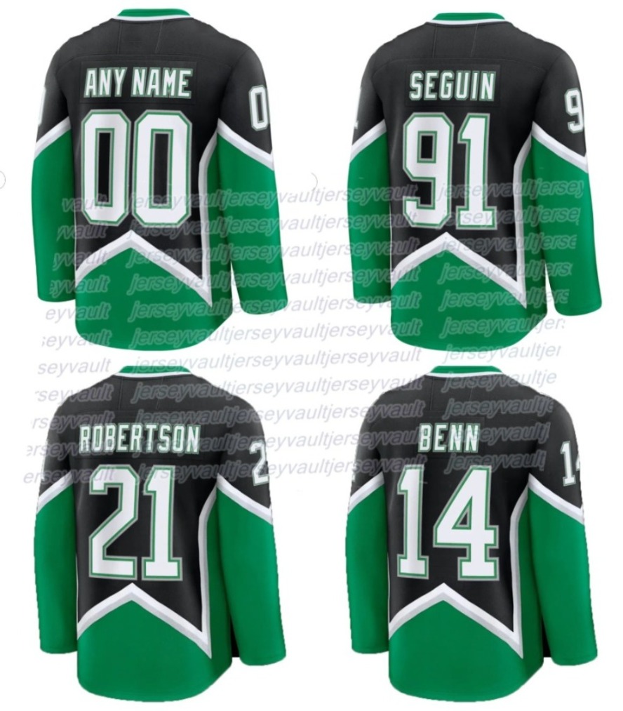 2026 Stars Tyler Hockey Jersey Wyatt Johnston Jason Robertson Jamie Benn Miro Heiskanen Mikko Rantanen Thomas Harley Embroidered Letter Number Design 