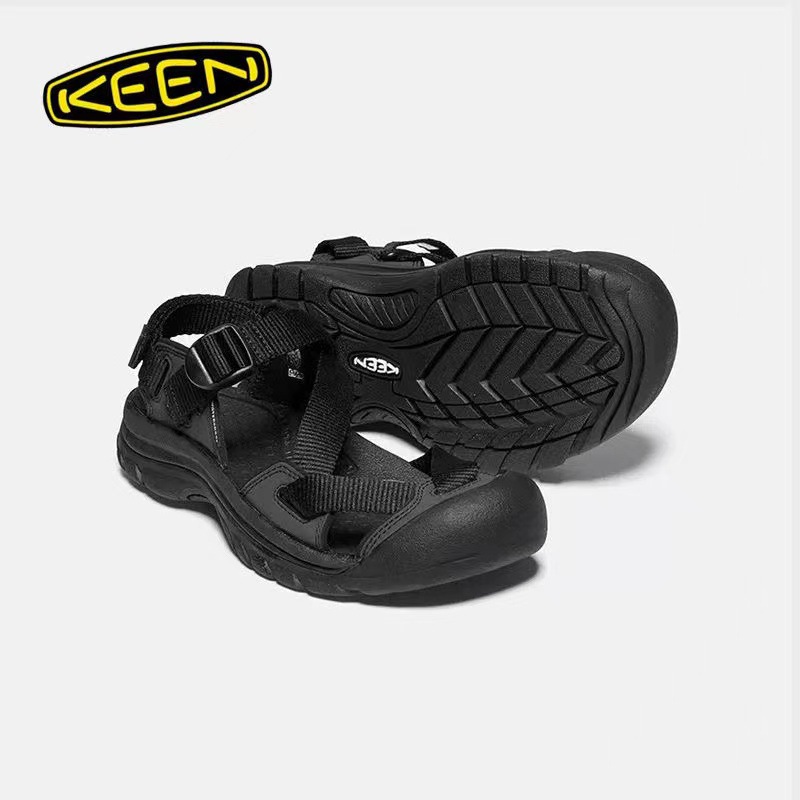 Free shipping keenshoes Outdoor Leisure Camping Trail Hiking Shoes Men's and Women's Casual Sandals Warm black plain