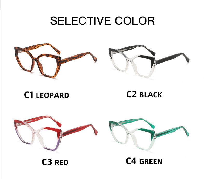New Retro Cat Eye Reading Glasses With Simple Appearance Natural Personality Fashion Anti Blue Light Sunglasses Over-the-counter Glasses Wholesale