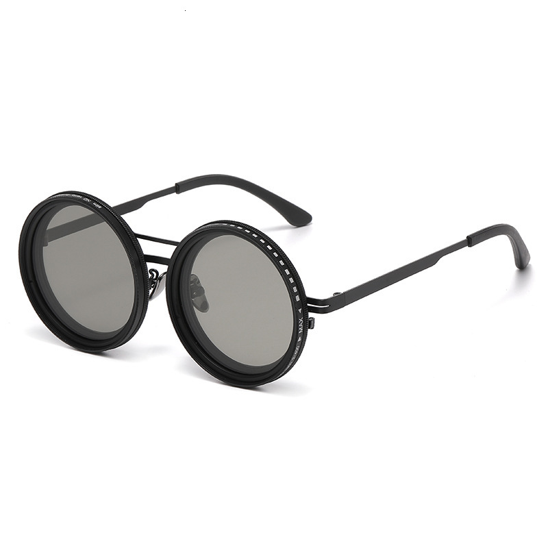 ND Level 9 Adjustable Dimming Designer Sunglasses Stepless Rotating Filter Outdoor Retro Personalized Polarized Sunglasses Steampunk Style Glasses