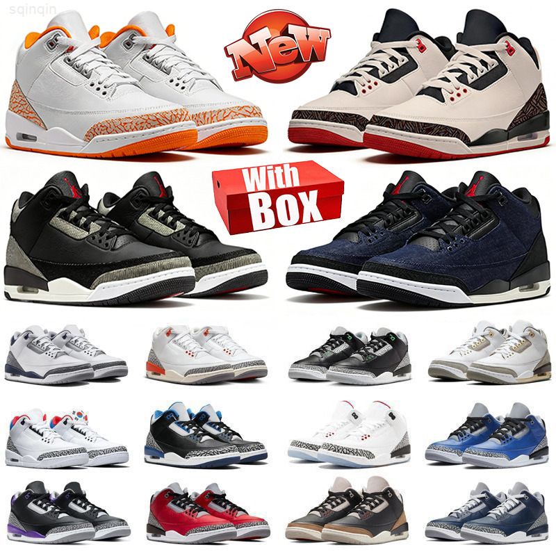 With Box j3 jump mans 3 3s Basketball Shoes Orange Citrus Worlds Best Dad True Blue Pure Money White Black Cement Family Affair Black Cat Men Womem tr