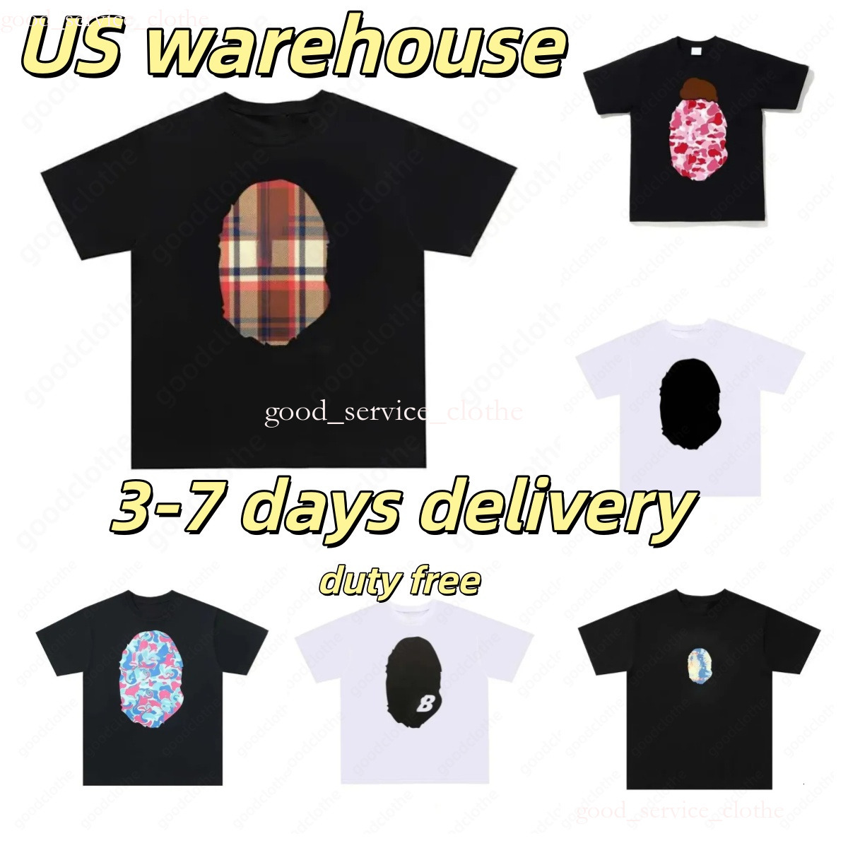 2026 Bapeitys Shirts Free Shipping Printed Short Sleeve Tee Tshirts Classic Men Women Vintage Baps T Shirt Letter Printed Loose Short Sleeves 000