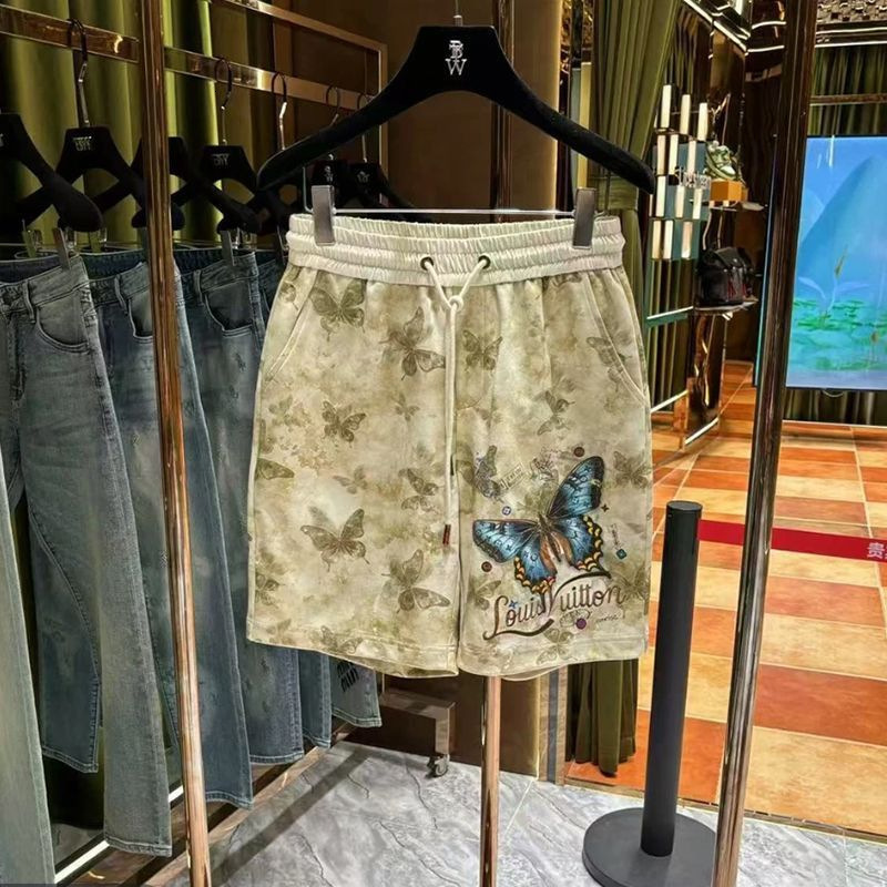 2026 Summer Designer New Product - High-end Luxurious Fashion Stylish Multi-purpose Casual Shorts With Embroidery Print Elastic Drawstring Pockets Uni