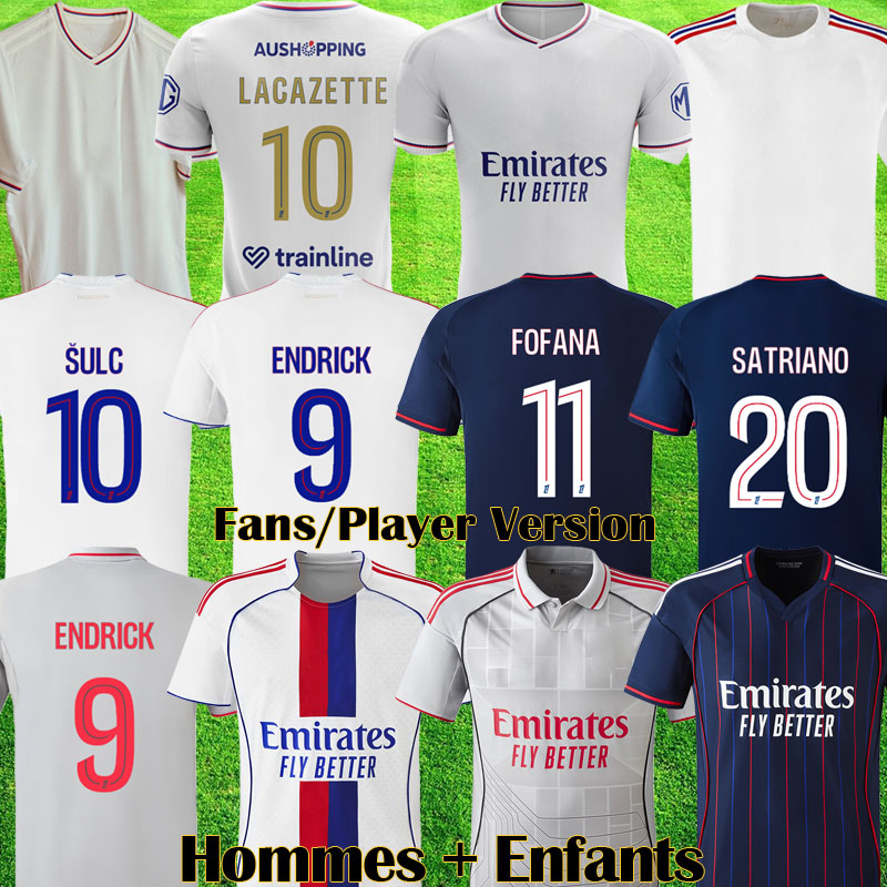 25 26 SULC Maillot de foot KARABEC Soccer JerseyS ENDRICK OL 75TH tops football shirts Lyon 75 Year Anniversary Kit SATRIANO kids equipment lyon kits MAITLAND NILES