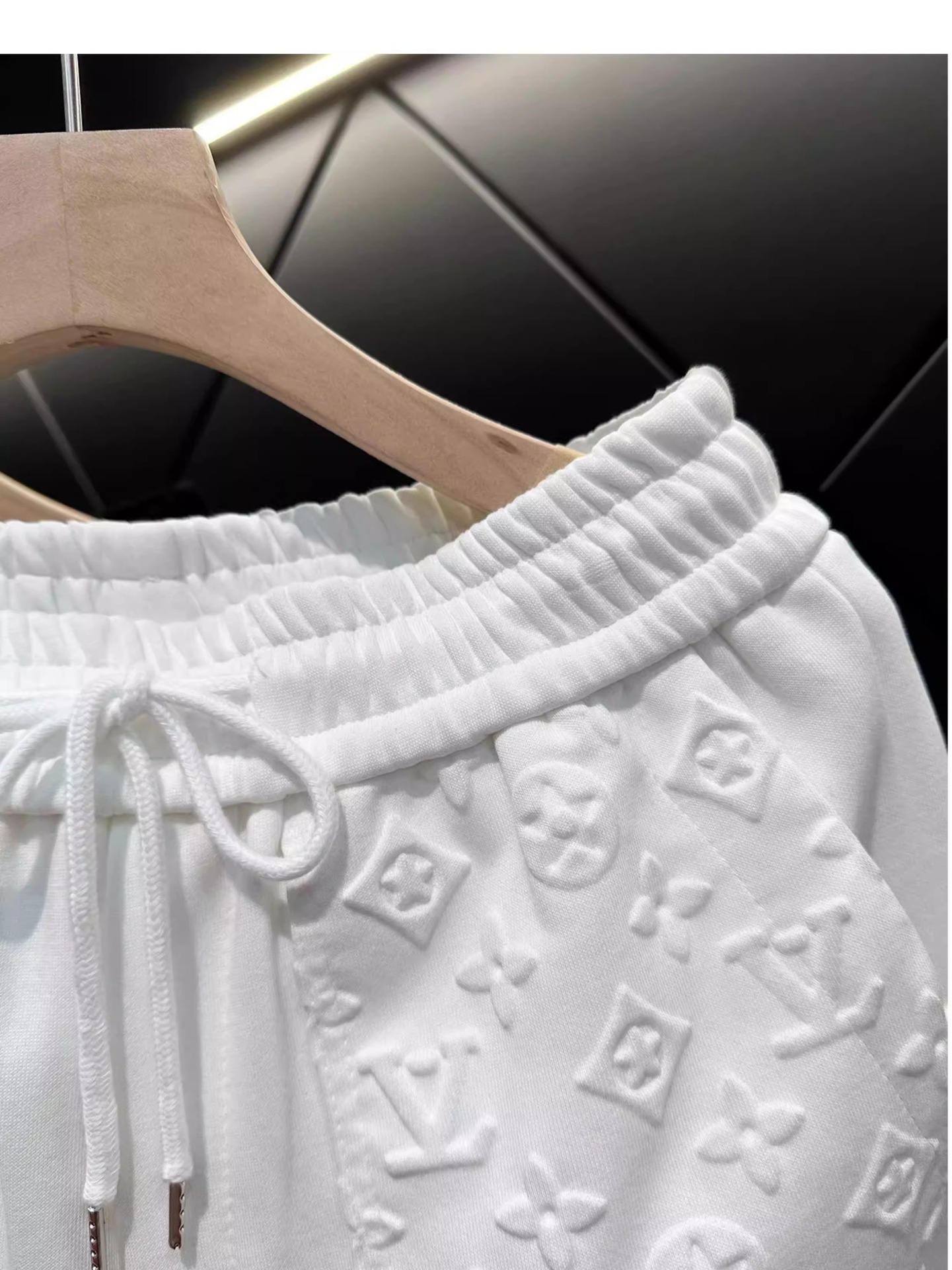 High-end trendy brand fashionable lettered jacquard five-pocket pants for men - summer new style casual sports shorts, straight-leg pants