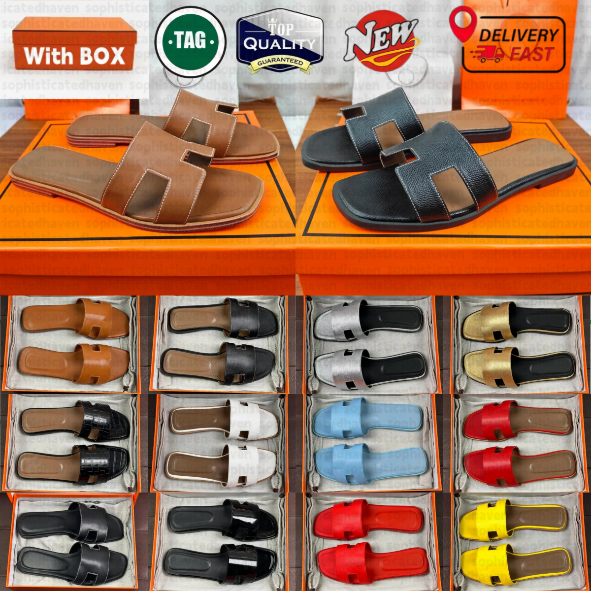 New Designer Women Sandals Fashion Luxury Slide Letter Slide Rubber Leather Flat Shoes Summer Beach Bath Slippers Brown Retro Sandals sandals famous designer shoe